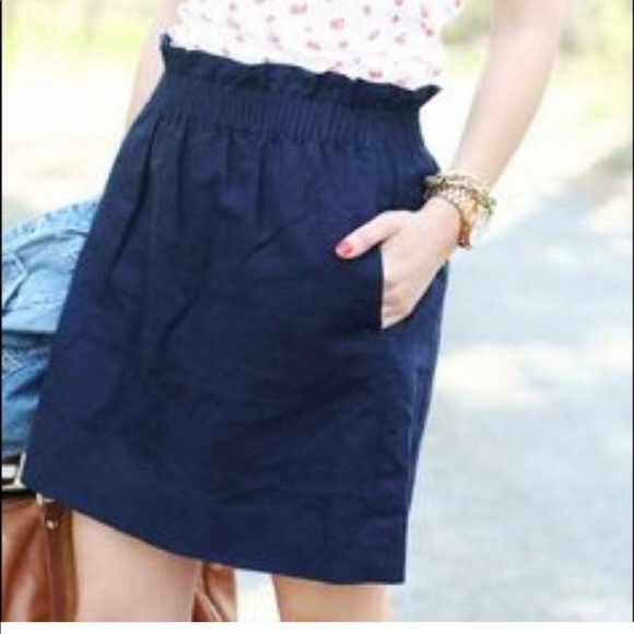 J. Crew Dresses & Skirts - NWT J.Crew blue skirt size 8 elastic waist